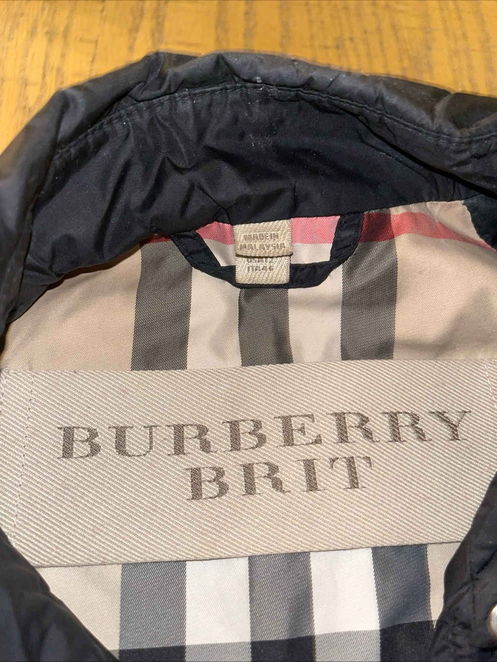 Burberry Brit Black Rain Coat Women’s Windbreaker UK 14 USA 12 - Picture 2 of 16